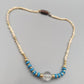 Elegante Perlenkette – Bunte Akzente mit Zentralem Stein