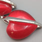 Eleganter Doppelherz Anhänger – Schmuck in Rot und Silber