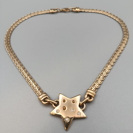 Elegante Stern Kette – Vergoldeter Halsschmuck