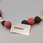 Elegante Perlenkette – Lava- und Korallenperlen