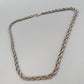 Elegante Kordelkette – Silberfarbene Kette in massiver Optik