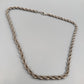 Elegante Kordelkette – Silberfarbene Kette in massiver Optik