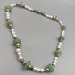 Elegante Perlenkette – Statement-Halskette mit Steinen