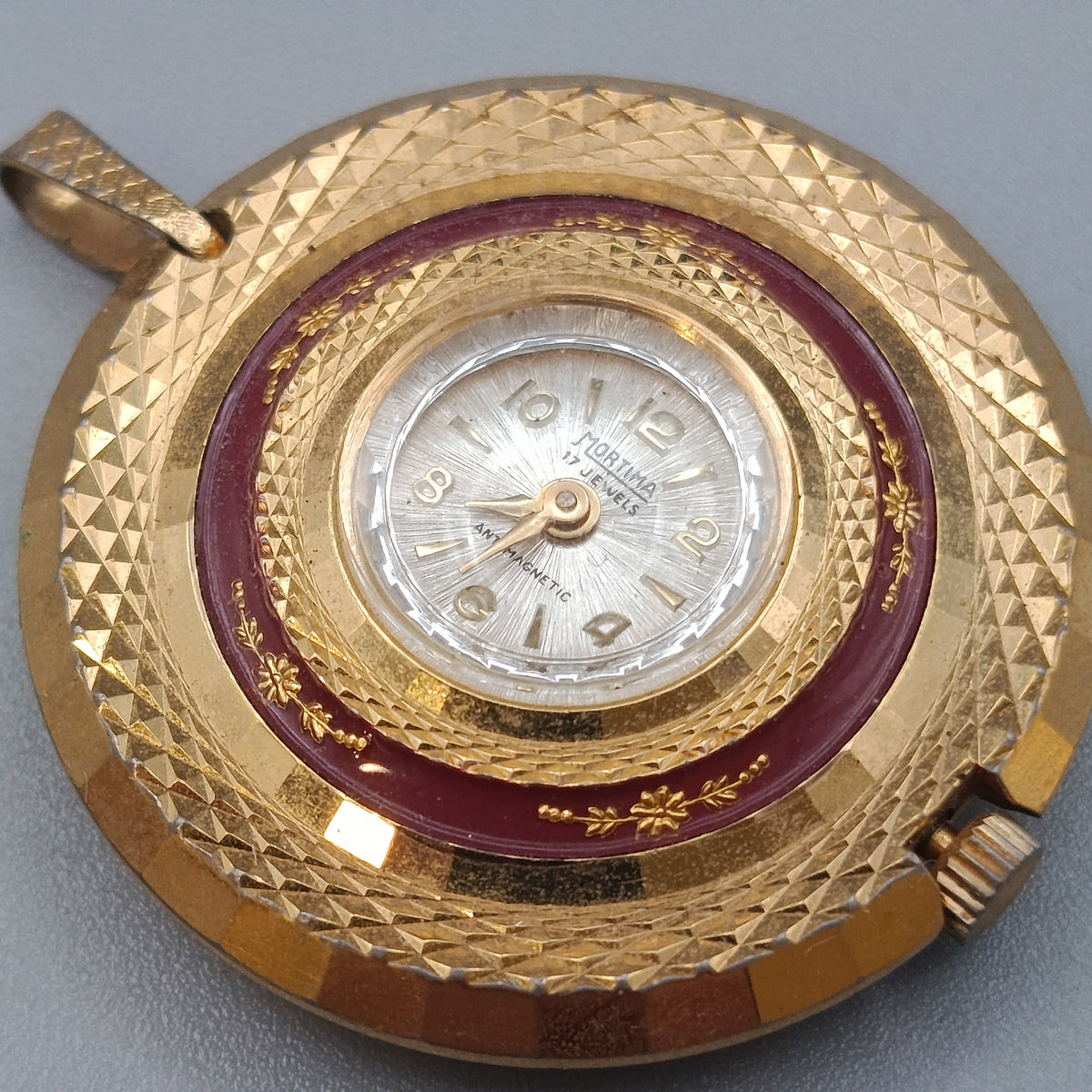 Elegante Mortima Damen Uhr – Antike Taschenuhr als Anhänger