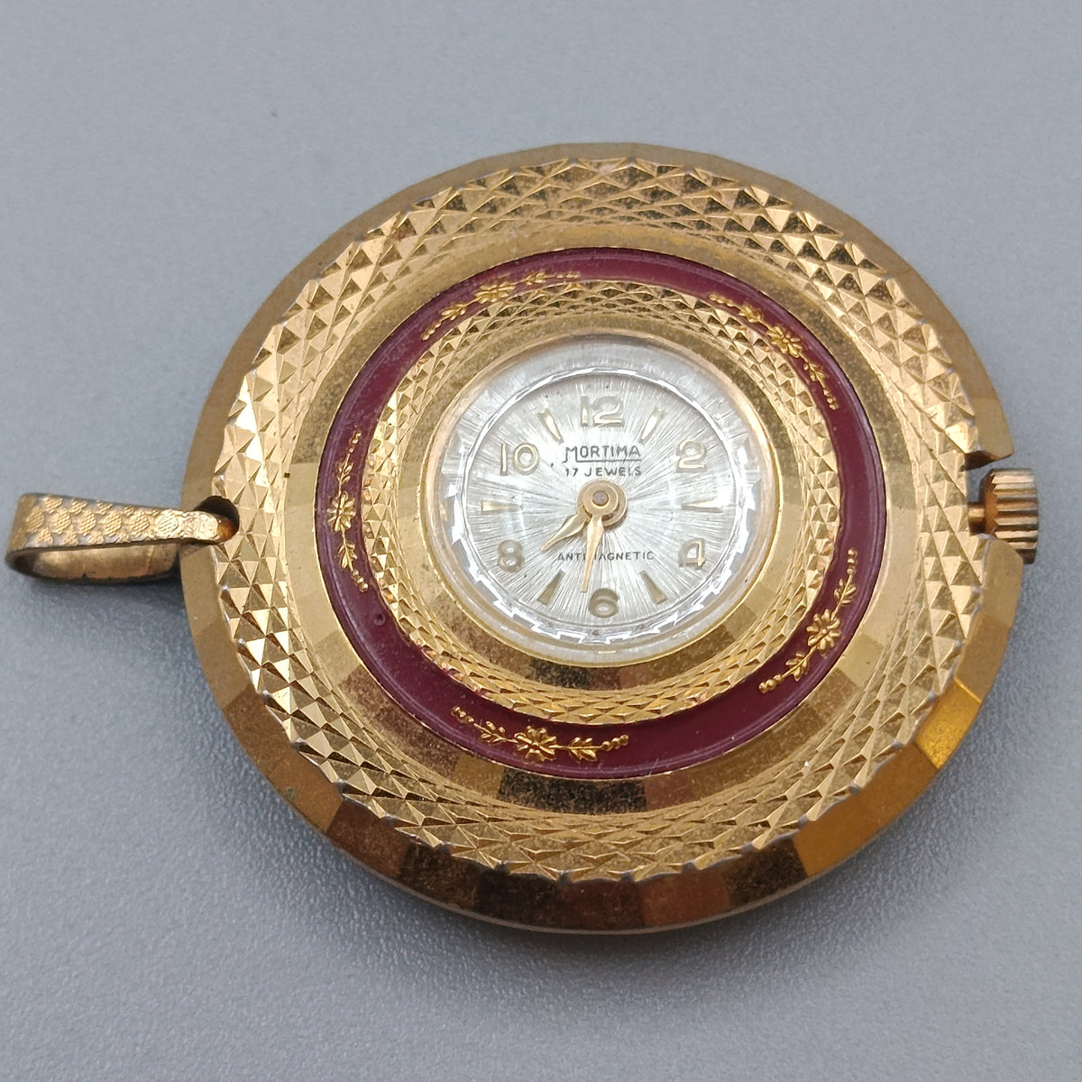 Elegante Mortima Damen Uhr – Antike Taschenuhr als Anhänger