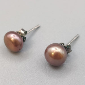 Elegante 925 Silber Perlen-Ohrstecker – Rosé Ohrschmuck