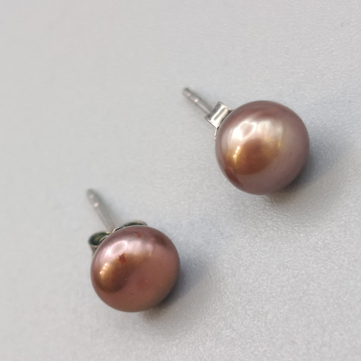 Elegante 925 Silber Perlen-Ohrstecker – Rosé Ohrschmuck