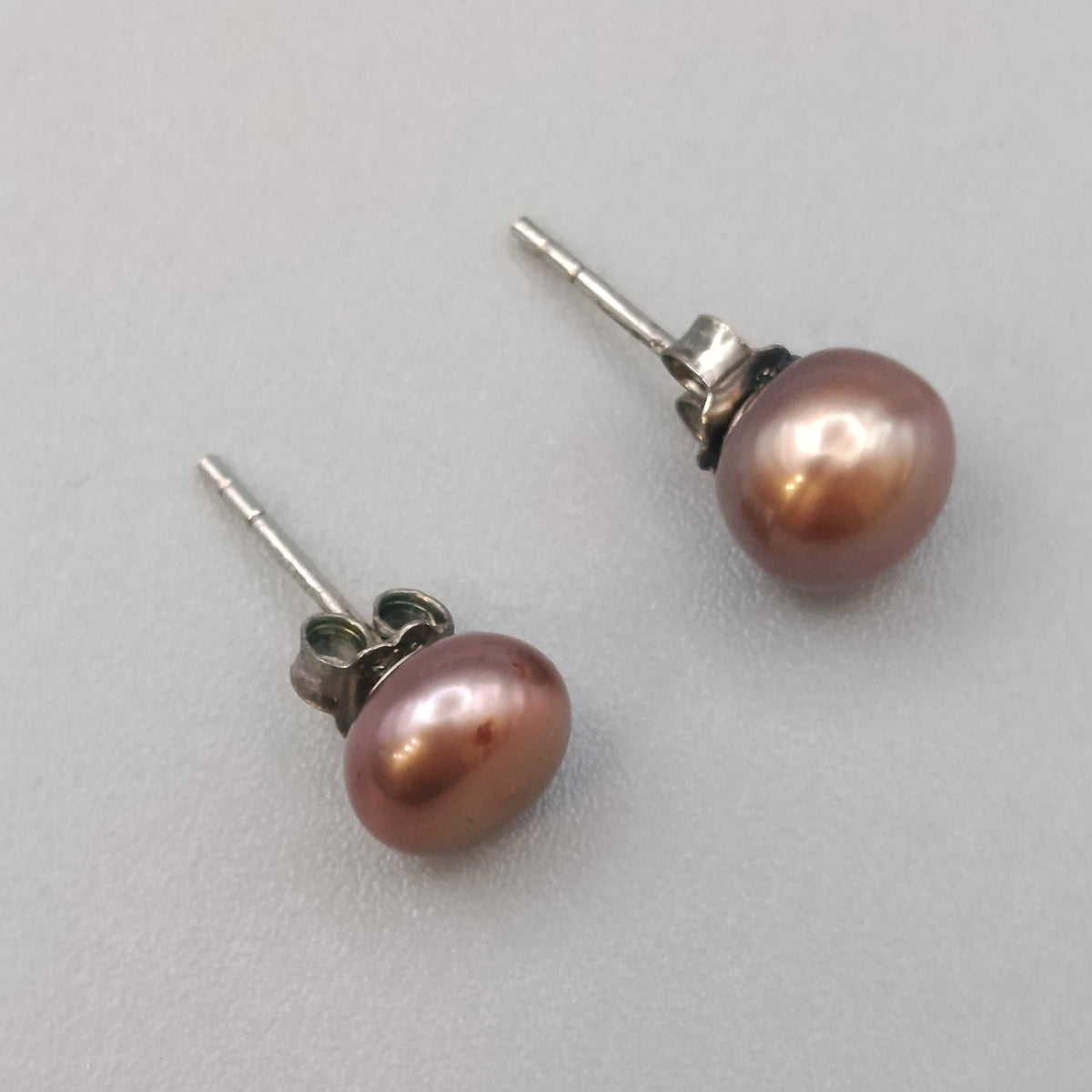 Elegante 925 Silber Perlen-Ohrstecker – Rosé Ohrschmuck
