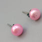 Elegante 925 Silber Perlen-Ohrstecker – Rosa