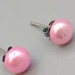Elegante 925 Silber Perlen-Ohrstecker – Rosa