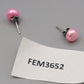 Elegante 925 Silber Perlen-Ohrstecker – Rosa