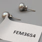 Elegante 925 Silber Perlen-Ohrstecker – Grau