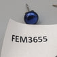 Elegante 925 Silber Perlen-Ohrstecker – Blau schimmernd