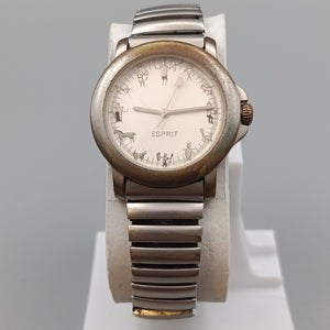 Elegante Esprit Damen Uhr – Zifferblatt mit Höhlenmalerei-Motiv
