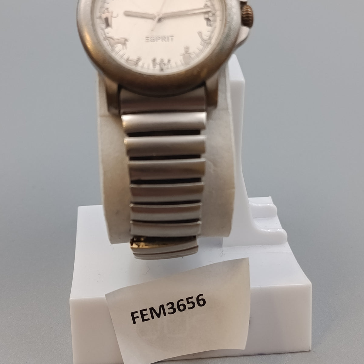 Elegante Esprit Damen Uhr – Zifferblatt mit Höhlenmalerei-Motiv