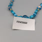 Elegante blaue Millefiori Glaskette – Halsschmuck