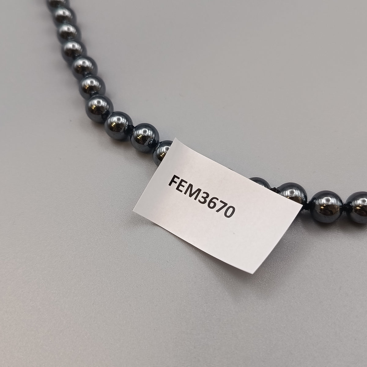 Elegante Hämatit Perlen-Kette – Glänzender Steinschmuck
