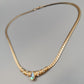 Elegante goldfarbene Halskette – Schlangenkette mit Strass
