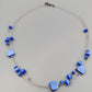 Elegante blaue Perlen-Halskette – Zarte Kette