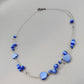 Elegante blaue Perlen-Halskette – Zarte Kette