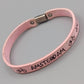 Rosa Lederarmband Amsterdam mit Fahrrad-Motiv