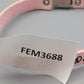 Rosa Lederarmband Amsterdam mit Fahrrad-Motiv