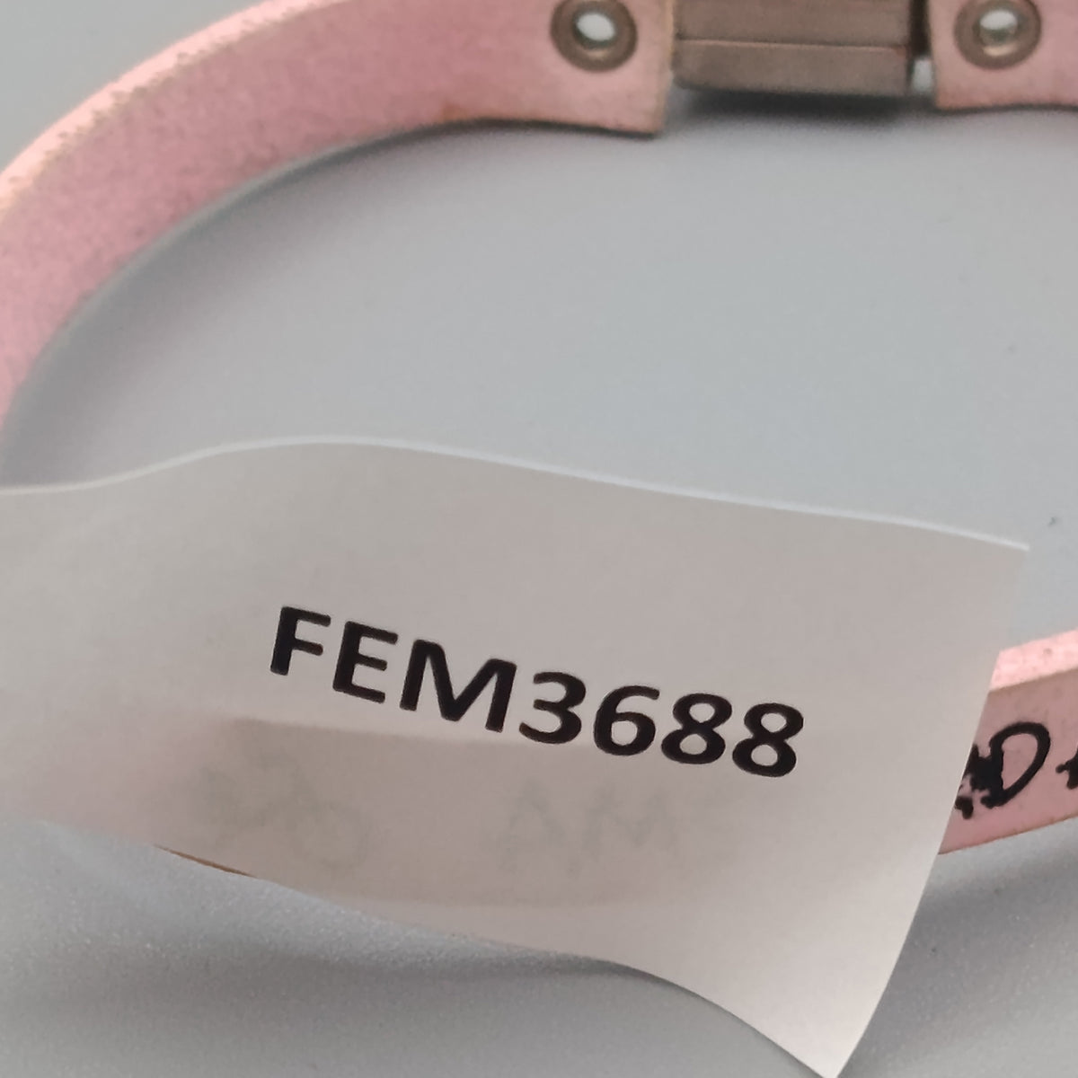 Rosa Lederarmband Amsterdam mit Fahrrad-Motiv