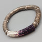 Glitzerndes Elastikarmband mit Strass in Silber und Lila