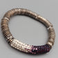 Glitzerndes Elastikarmband mit Strass in Silber und Lila