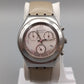 Swatch Damen Uhr – Chronograph mit rosafarbenem Zifferblatt