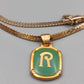 Elegante Goldfarbene Halskette mit Buchstaben-Anhänger R