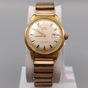 Vintage Berg Parat Herren Uhr – Vergoldet mit Elastikarmband