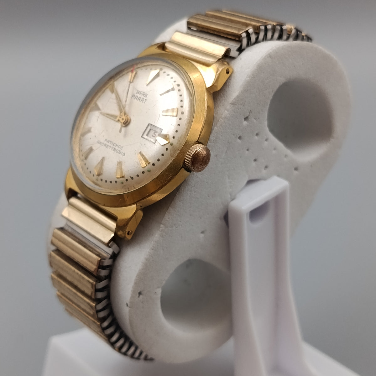 Vintage Berg Parat Herren Uhr – Vergoldet mit Elastikarmband