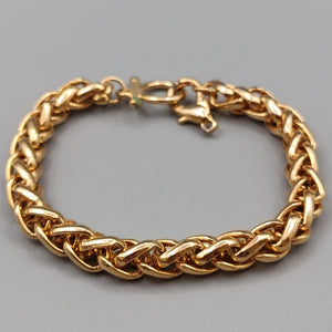 Elegantes Goldfarbenes Panzerarmband – Massives Design