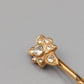 Haarnadel mit Strass und grüner Perle – Haarschmuck