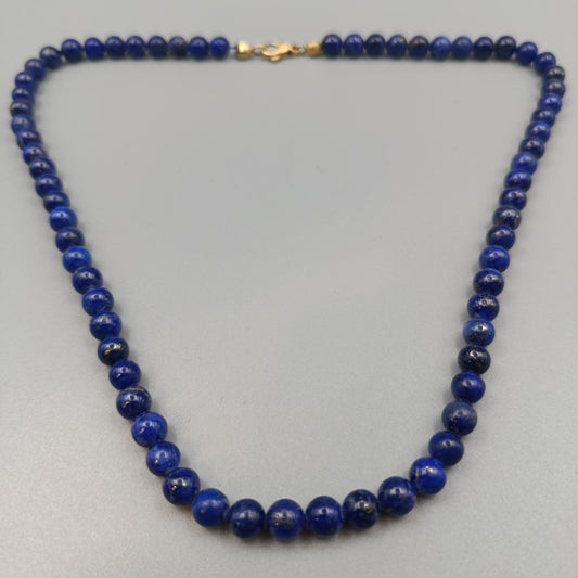 Elegante Lapislazuli Perlenkette – Klassisches Design