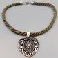 Elegante Trachtenkette mit Edelweiß Herz-Anhänger – Stilvoller