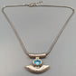 Elegante Designer Kette mit blauem Kristall – Modern