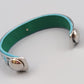 Elegantes Lederarmband – Türkis-Grünes Design mit Edelstahl