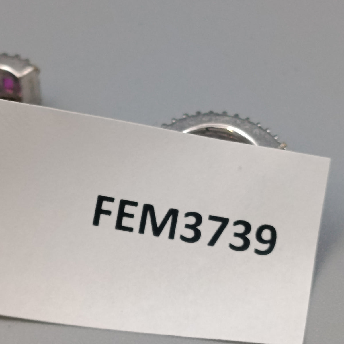 Elegante Noolani Ohrstecker mit pinken Steinen – Glänzend