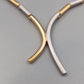 Zweifarbige Design Halskette – Bicolor Look in Gold und Silber
