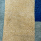 Indisches Gabbeh Teppich 2er Set Handgeknüpft Gelb Bunt 138x76 / 136x70 cm