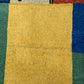 Indisches Gabbeh Teppich 2er Set Handgeknüpft Gelb Bunt 138x76 / 136x70 cm
