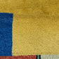 Indisches Gabbeh Teppich 2er Set Handgeknüpft Gelb Bunt 138x76 / 136x70 cm