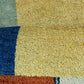 Indisches Gabbeh Teppich 2er Set Handgeknüpft Gelb Bunt 138x76 / 136x70 cm