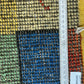 Indisches Gabbeh Teppich 2er Set Handgeknüpft Gelb Bunt 138x76 / 136x70 cm