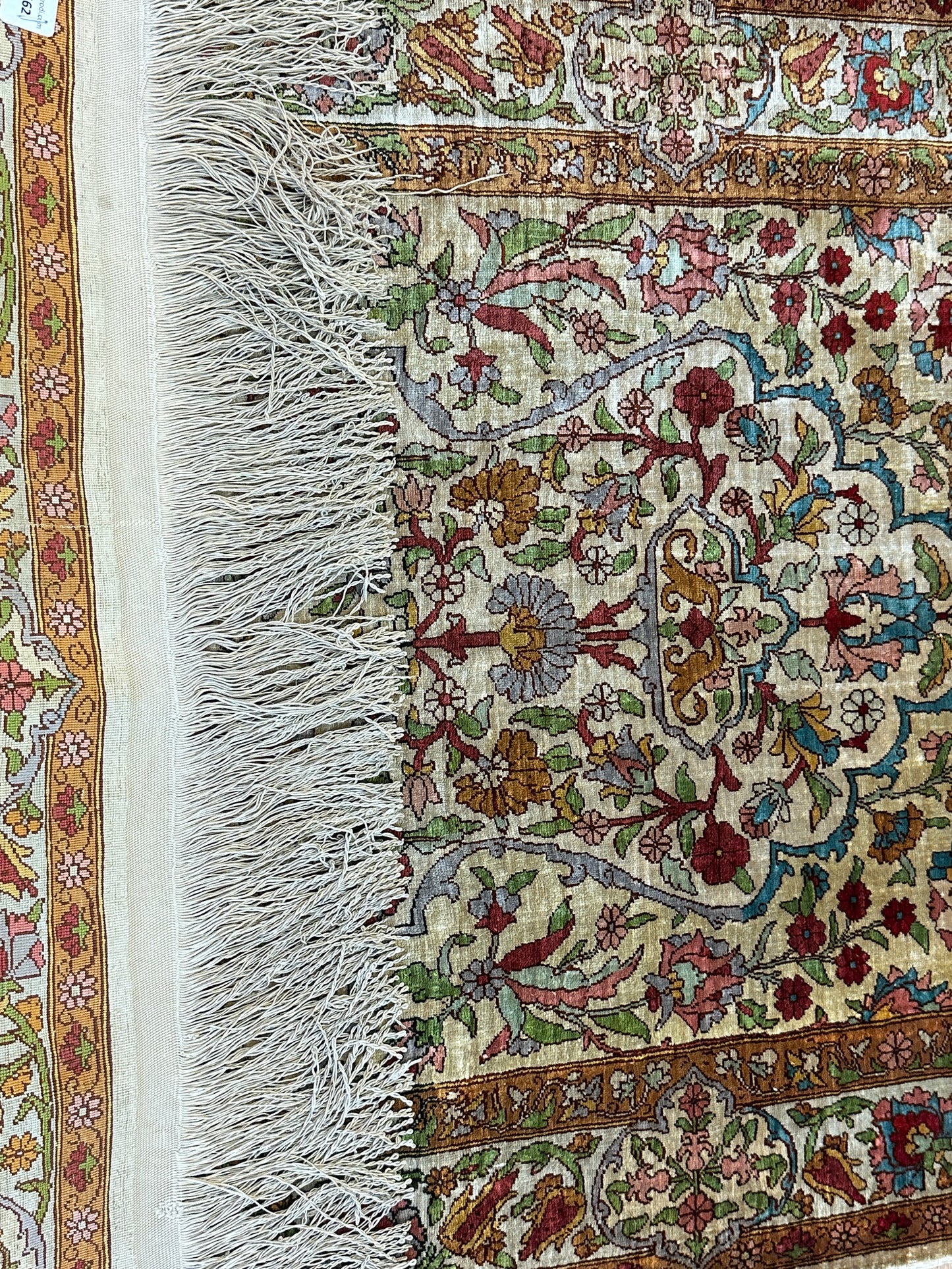 Handgeknüpfter Orientteppich Feiner Türkei Hereke Seidenteppich 95x60 cm