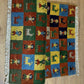 Indischer Gabbeh Orientteppich Handgeknüpft Bunt Schachbrett 160x80 cm