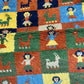Indischer Gabbeh Orientteppich Handgeknüpft Bunt Schachbrett 160x80 cm