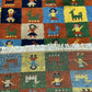 Indischer Gabbeh Orientteppich Handgeknüpft Bunt Schachbrett 160x80 cm